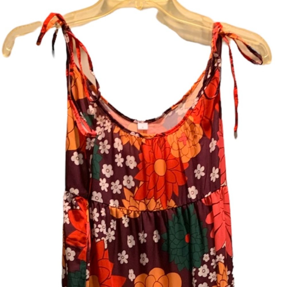 Boho Floral Maxi Dress (Small)